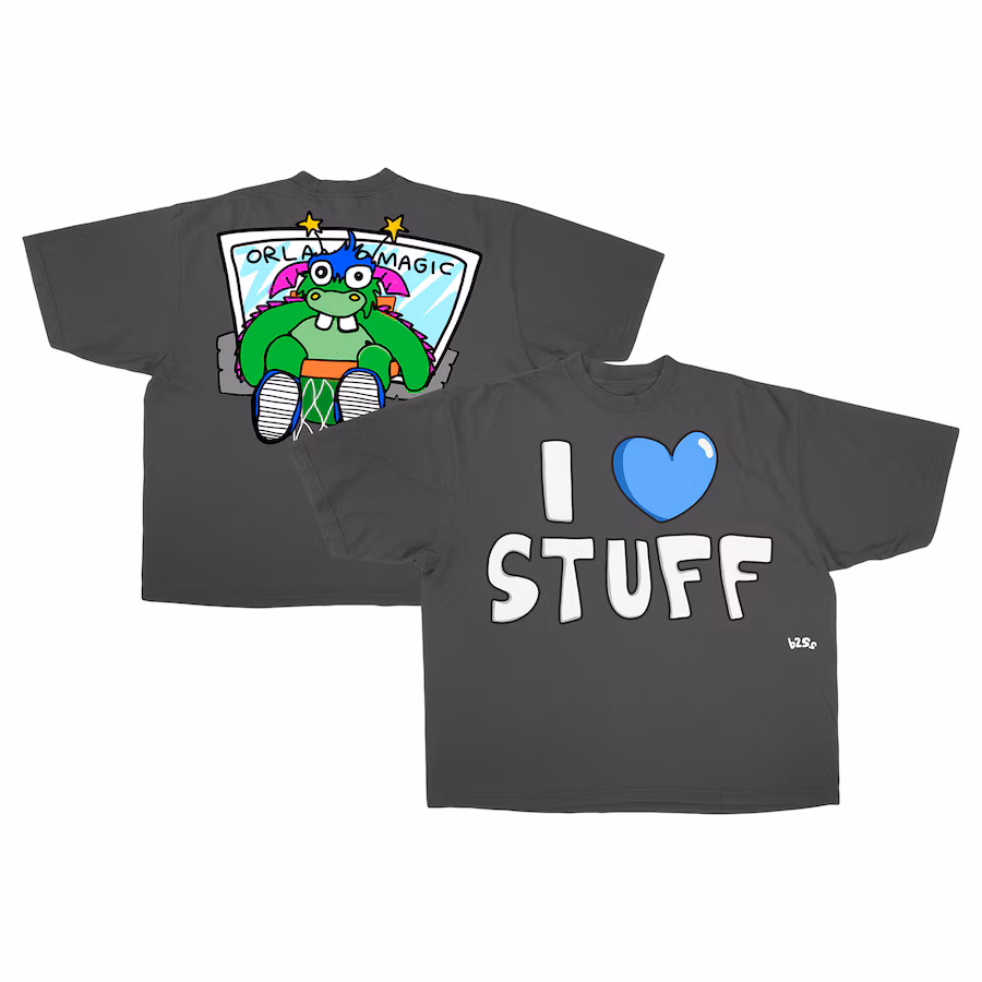 Unisex Orlando Magic  Black I Luv Stuff Premium Vintage Boxy T-Shirt - ujerseystore