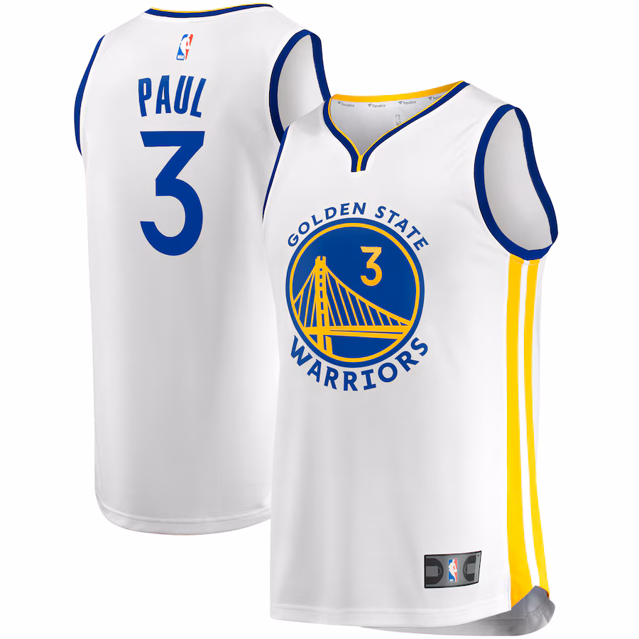 Youth Golden State Warriors Chris Paul Fanatics White Fast Break Player Jersey - Association Edition - ujerseystore