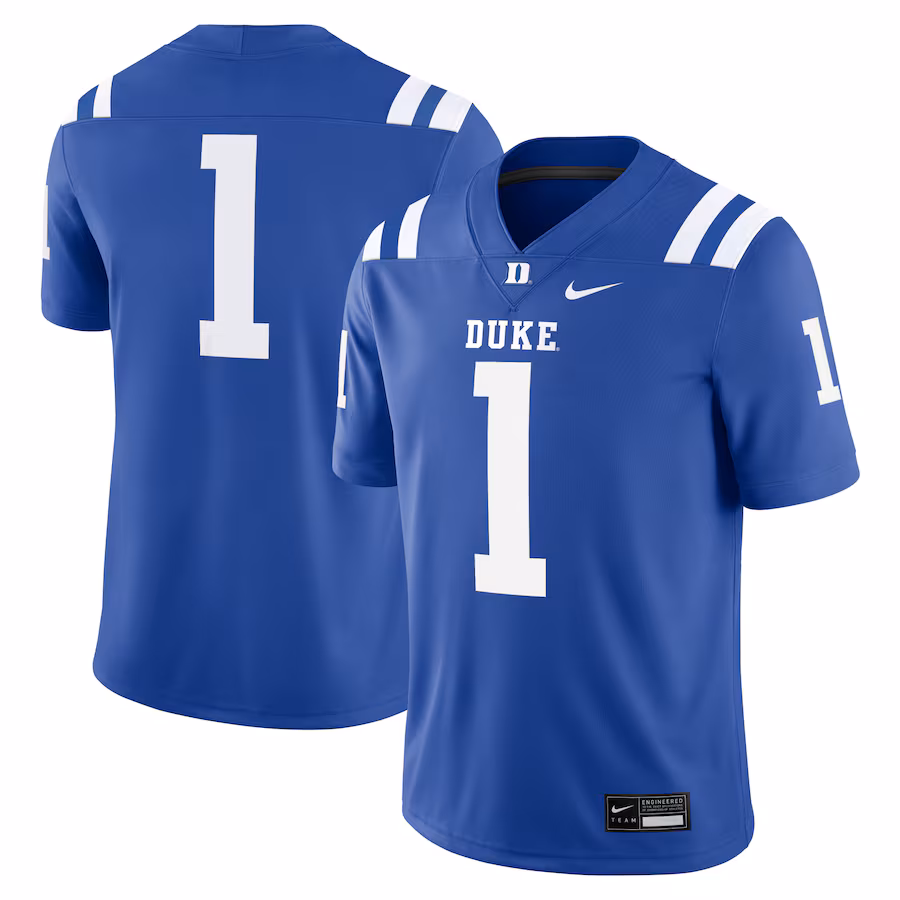 Men's Nike #1 Royal Duke Blue Devils Game Jersey - ujerseystore