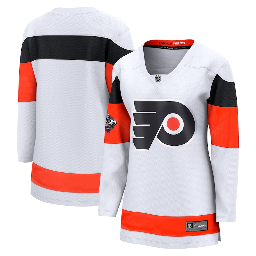 Women's Philadelphia Flyers Fanatics White 2024 NHL Stadium Series Breakaway Jersey - ujerseystore