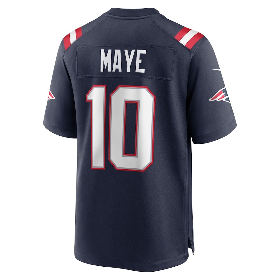 Men's New England Patriots Drake Maye Nike Navy 2024 NFL Draft First Round Pick Player Game Jersey - ujerseystore
