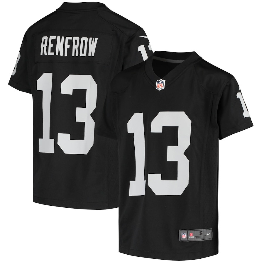 Youth Las Vegas Raiders Hunter Renfrow Nike Black Game Jersey - ujerseystore