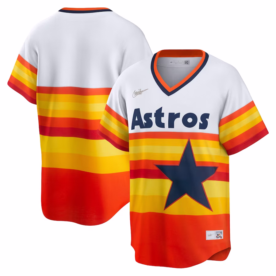 Men's Houston Astros Nike White Home Cooperstown Collection Team Jersey - ujerseystore