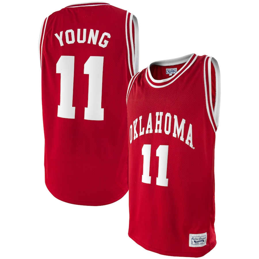 Men's Original Retro Brand Trae Young Crimson Oklahoma Sooners Alumni Basketball Jersey - ujerseystore