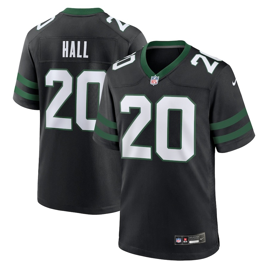Men's New York Jets Breece Hall Nike Legacy Black Alternate Game Jersey - ujerseystore