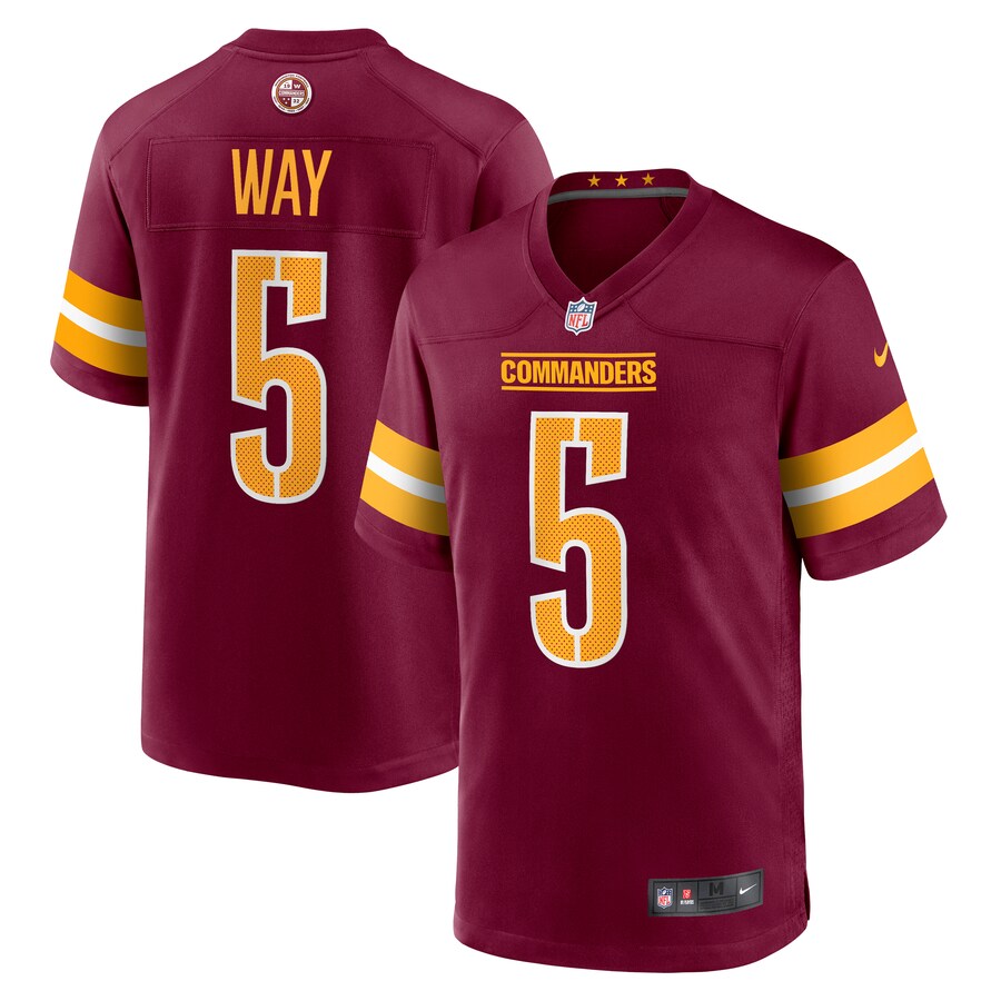 Men's Washington Commanders Tress Way Nike  Burgundy  Game Jersey - ujerseystore