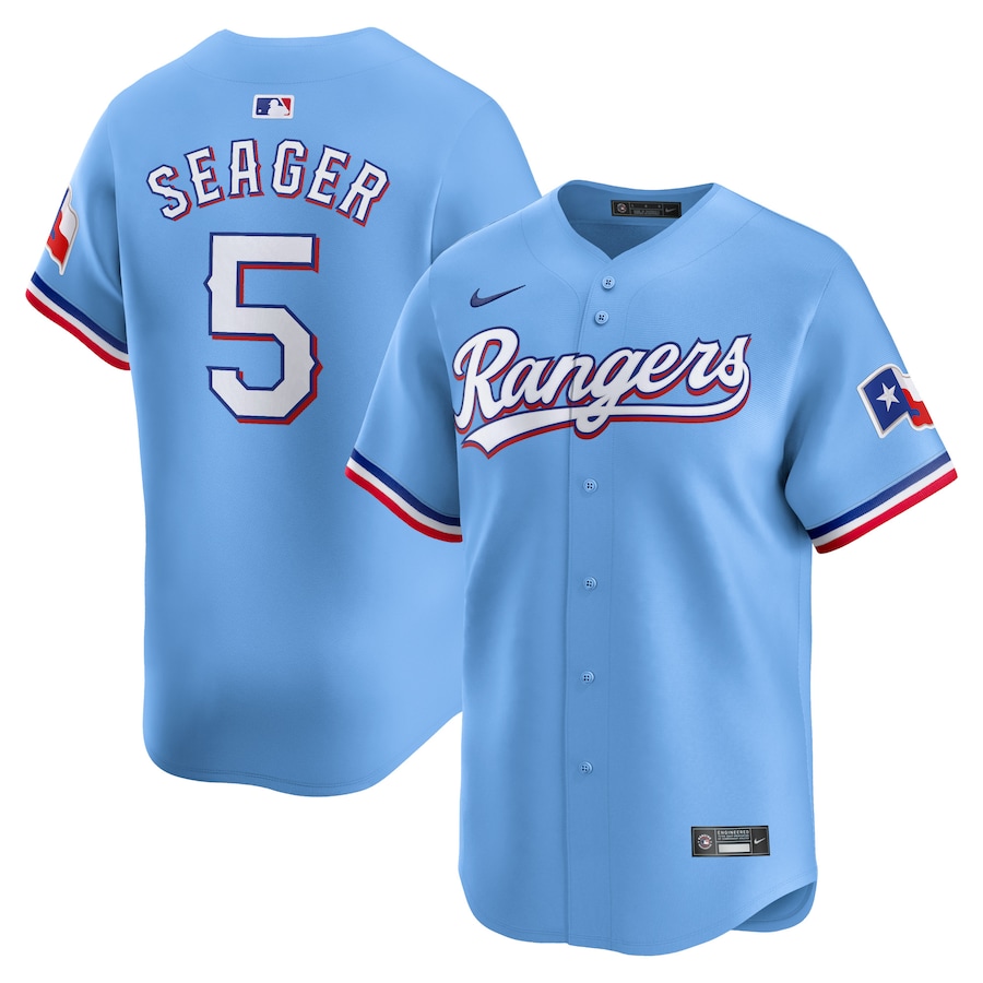 Men's Texas Rangers Corey Seager Nike Light Blue Alternate Limited Player Jersey - ujerseystore