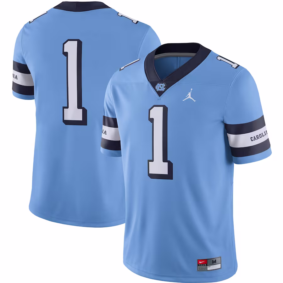 #1 North Carolina Tar Heels Jordan Brand College Alternate Game Jersey - Carolina Blue - ujerseystore