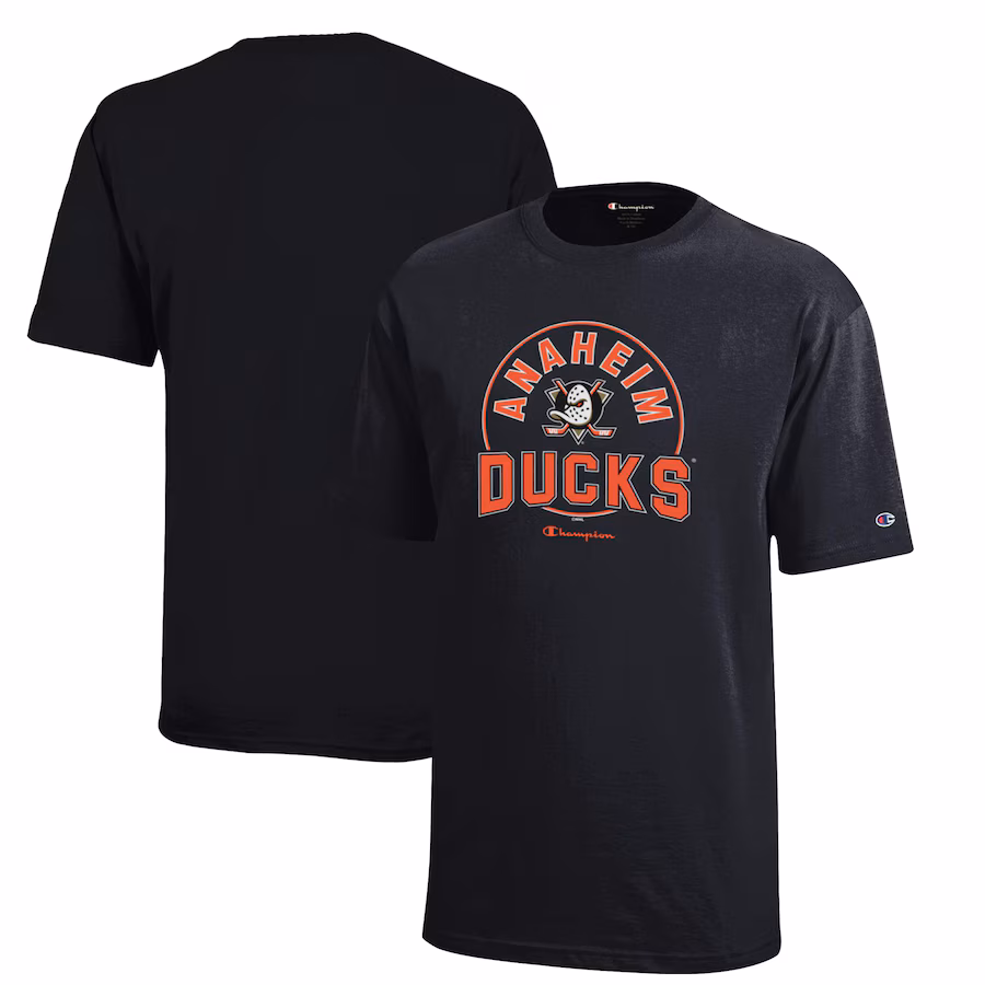 Youth Anaheim Ducks Champion Black Jersey T-Shirt - ujerseystore