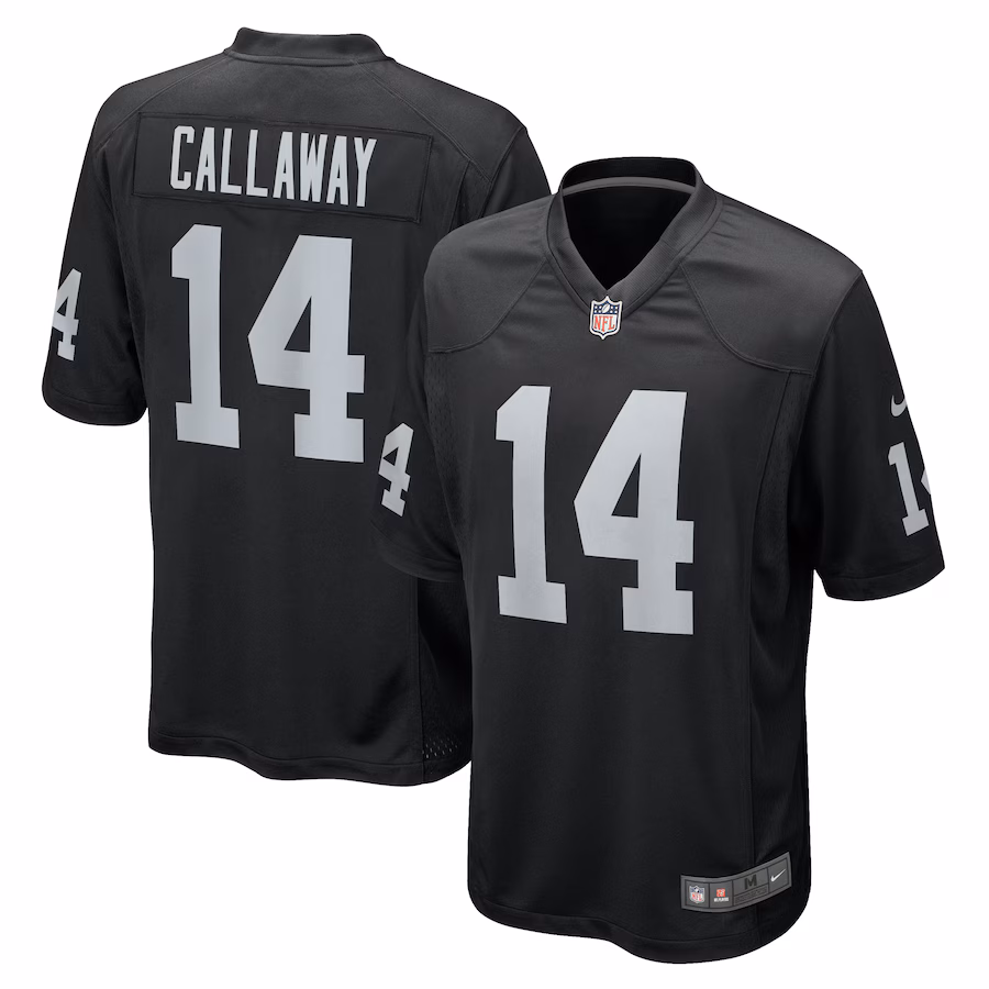Men's Las Vegas Raiders Marquez Callaway Nike  Black Team Game Jersey - ujerseystore