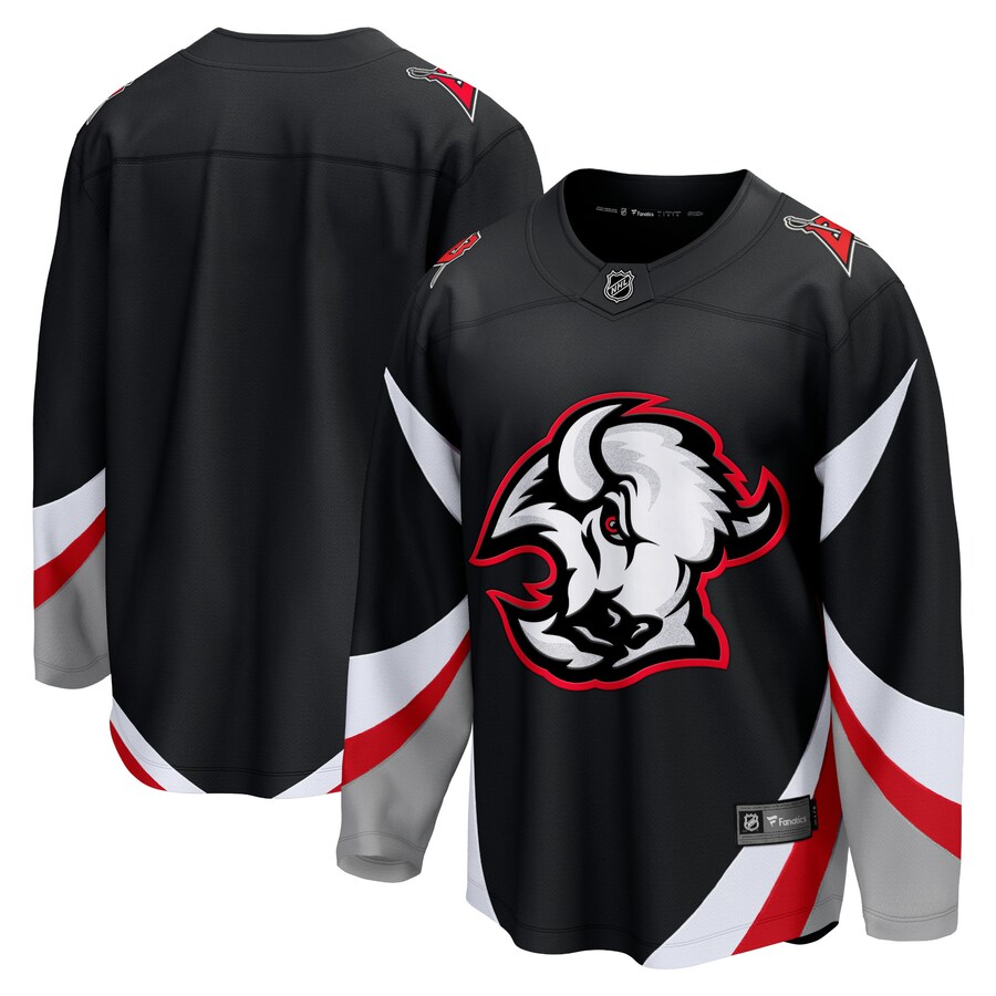 Men's Buffalo Sabres Fanatics Branded Black Alternate Premier Breakaway Blank Jersey - ujerseystore