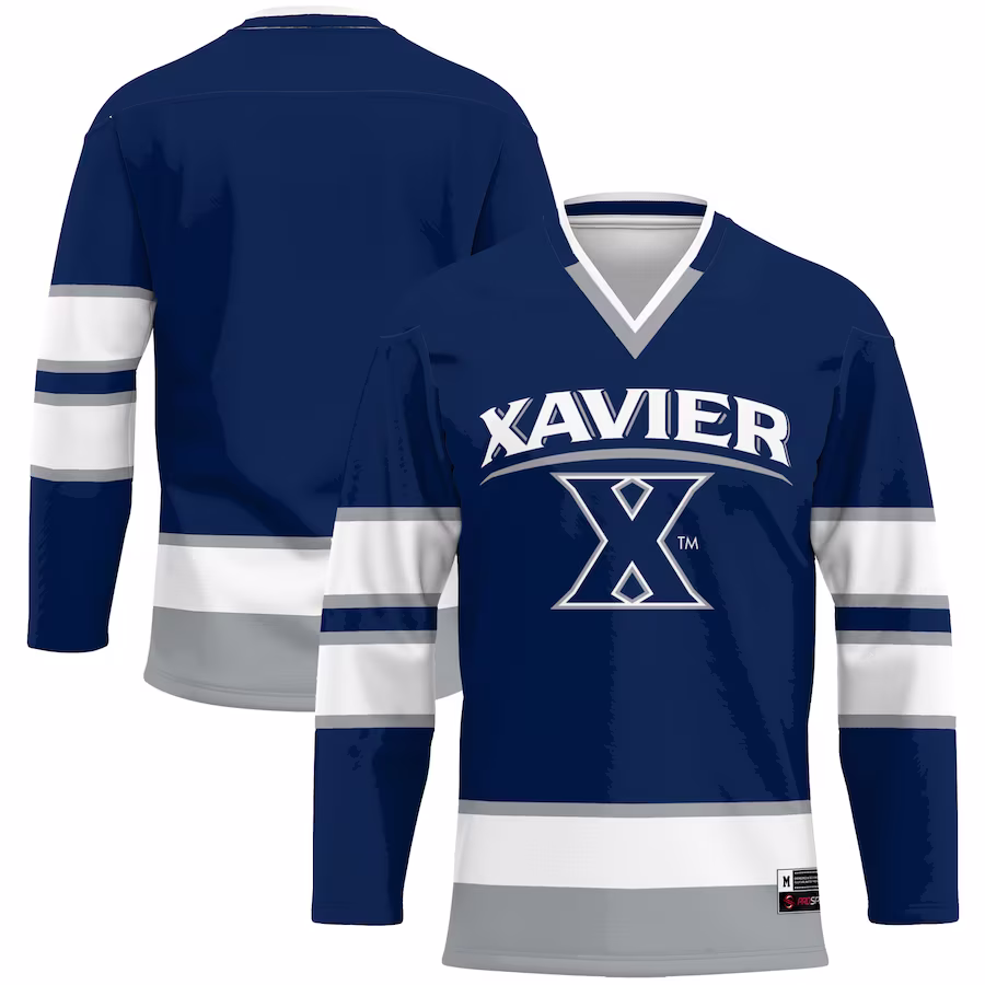 Xavier Musketeers GameDay Greats Hockey Jersey - Navy - ujerseystore