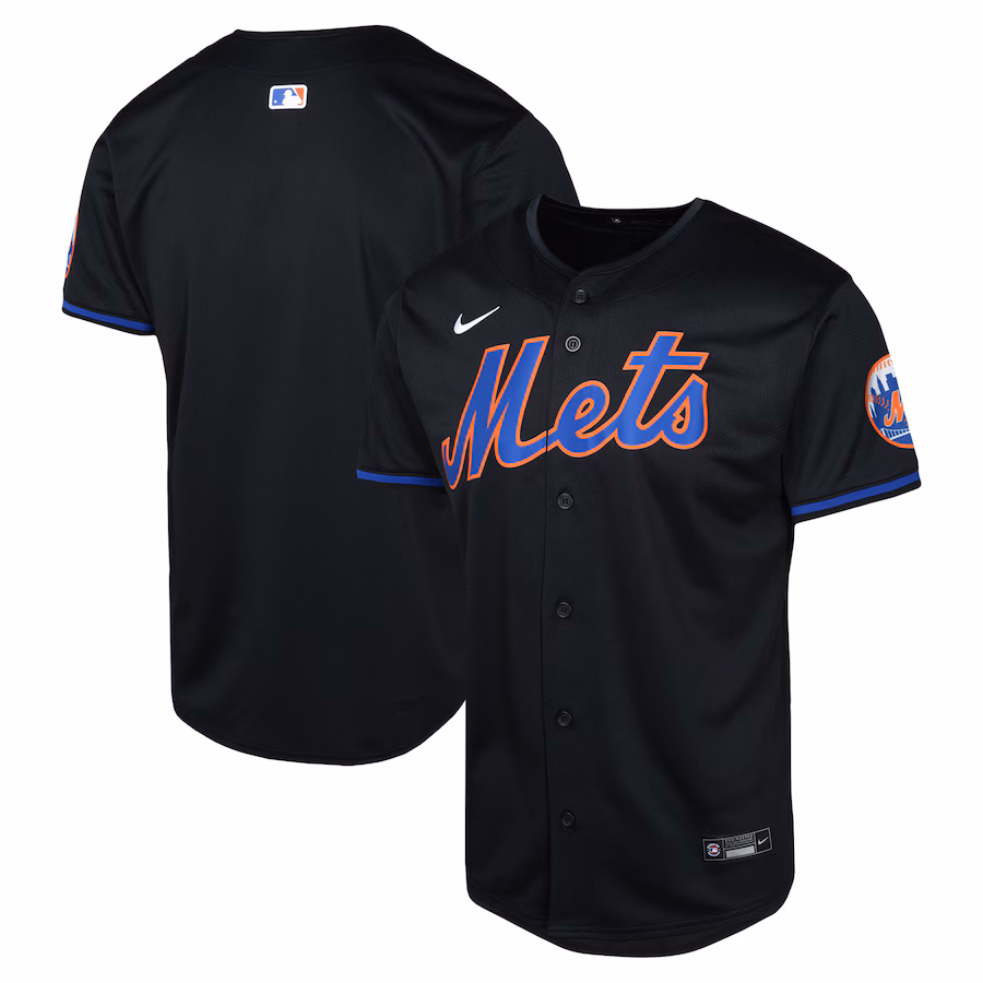 Youth New York Mets Nike Black Alternate Limited Jersey - ujerseystore