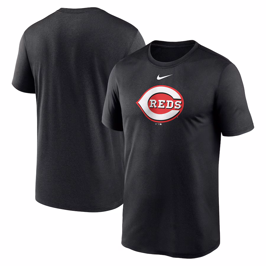 Men's Cincinnati Reds Nike Black Legend Fuse Large Logo Performance T-Shirt - ujerseystore