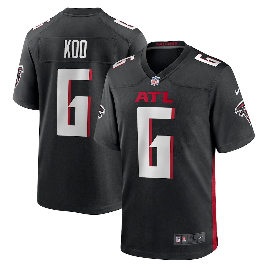 Men's Atlanta Falcons Younghoe Koo Nike Black Team Game Jersey - ujerseystore