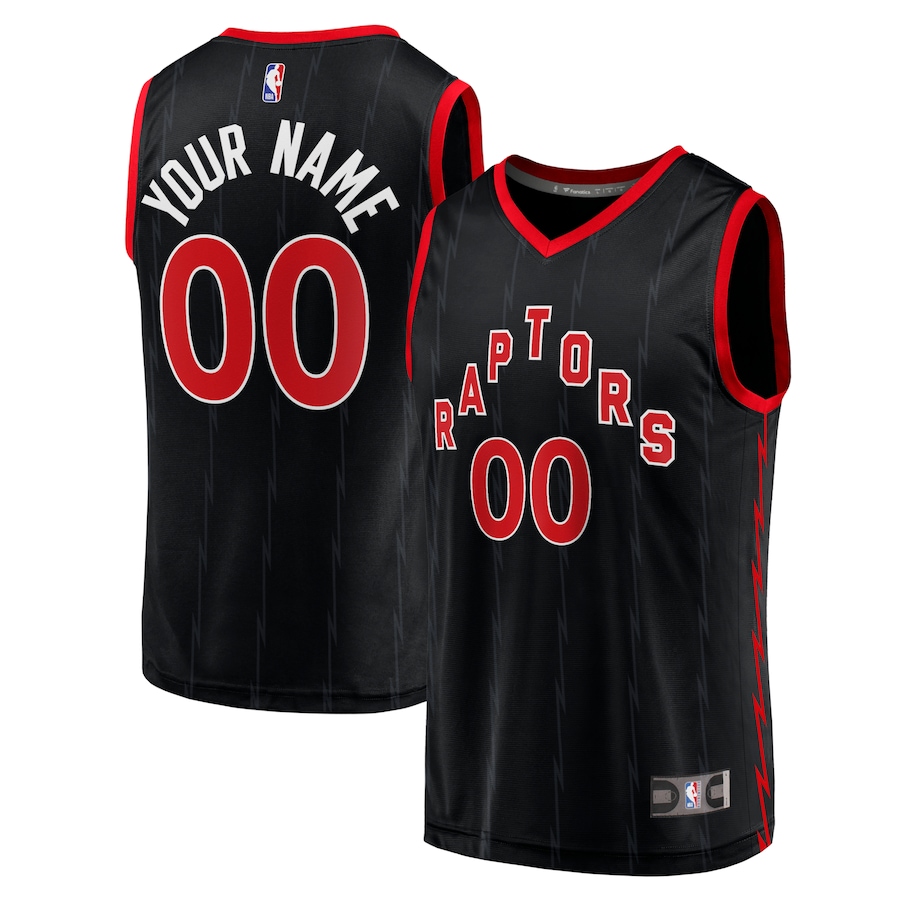 Men's Toronto Raptors Fanatics Black Fast Break Replica Custom Jersey - Statement Edition - ujerseystore