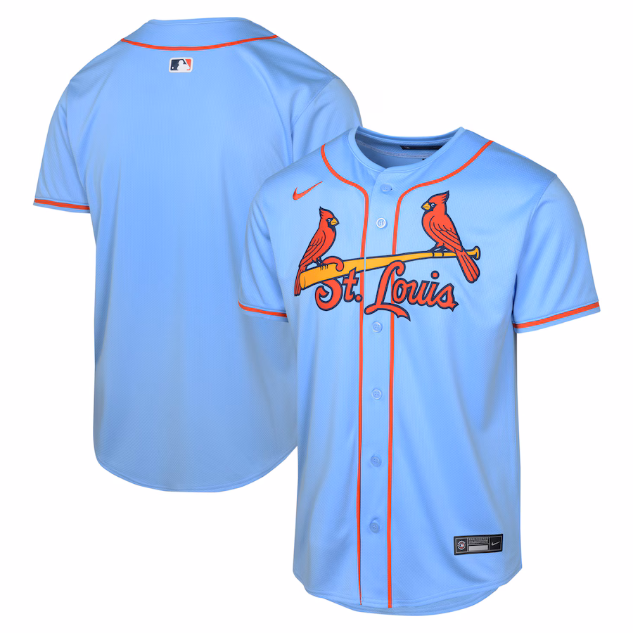 Youth St. Louis Cardinals NikeLight Blue Alternate Limited Jersey - ujerseystore