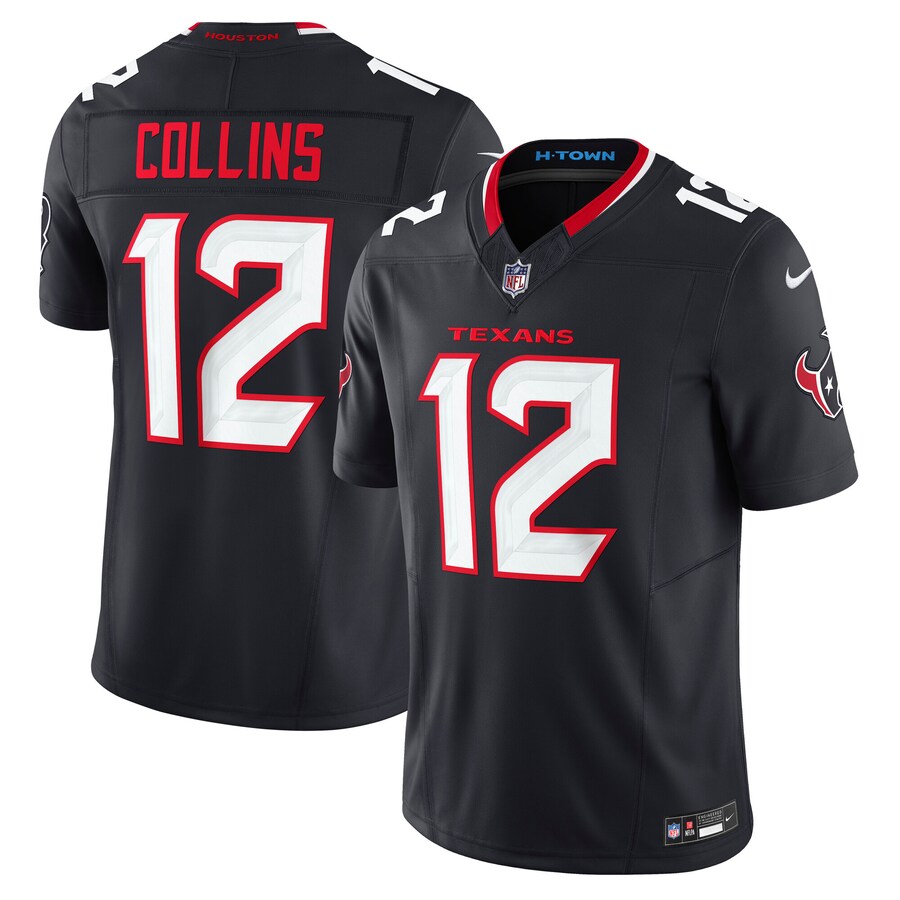 Men's Houston Texans Nico Collins Nike Navy Team Vapor F.U.S.E. Limited Jersey - ujerseystore