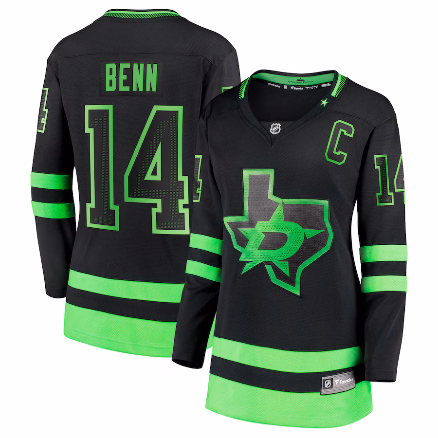 Women's Dallas Stars Jamie Benn Fanatics Black Alternate Premier Breakaway Player Jersey - ujerseystore