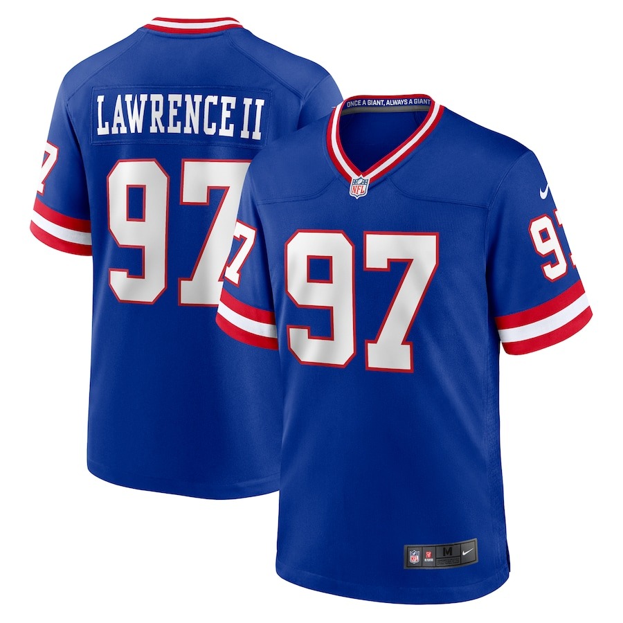 Men's New York Giants Dexter Lawrence II Nike Royal Classic Game Player Jersey - ujerseystore