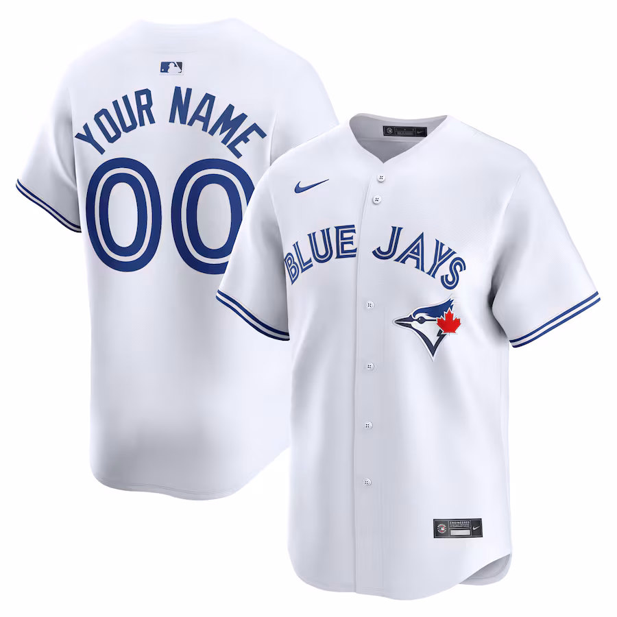 Youth Toronto Blue Jays Nike White Home Limited Custom Jersey - ujerseystore
