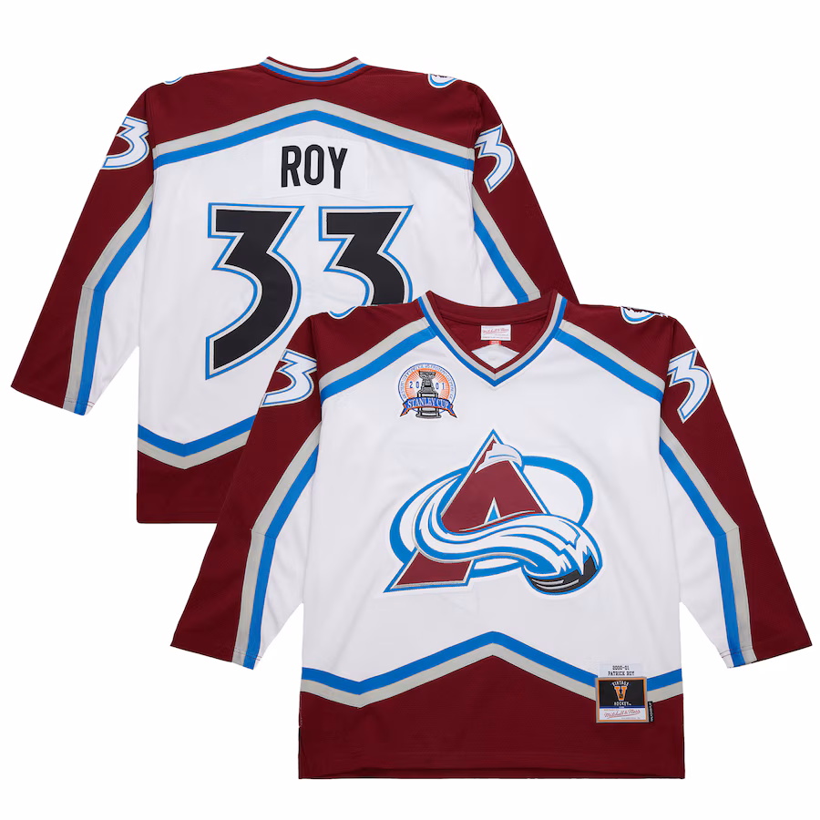 Men's Colorado Avalanche Patrick Roy White 2000-01 Power Play Jersey - ujerseystore