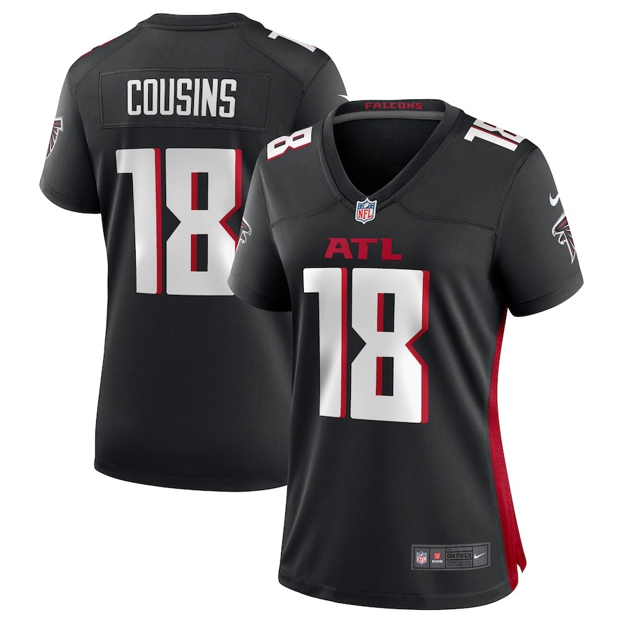 Women's Atlanta Falcons Kirk Cousins Nike Black Game Player Jersey - ujerseystore