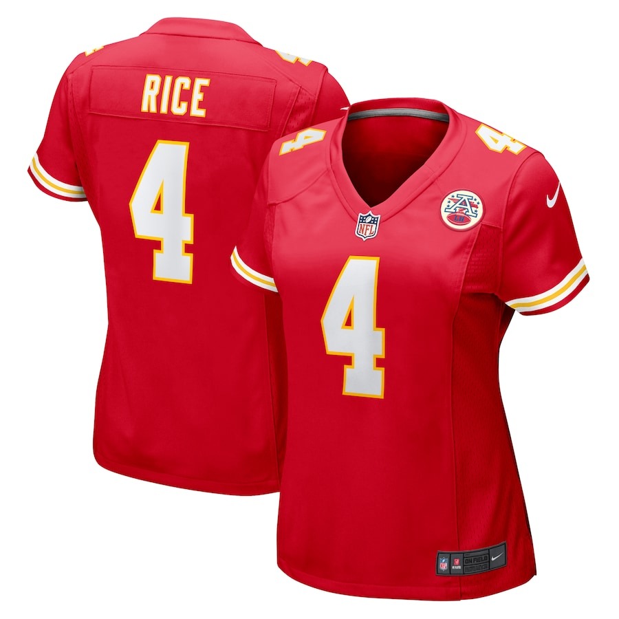 Women's Kansas City Chiefs Rashee Rice Nike  Red  Game Jersey - ujerseystore