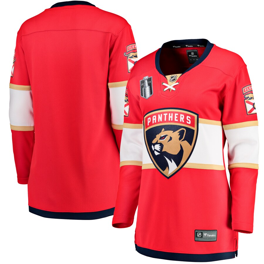 Women's Florida Panthers  Fanatics Branded Red 2023 Stanley Cup Final Home Breakaway Jersey - ujerseystore