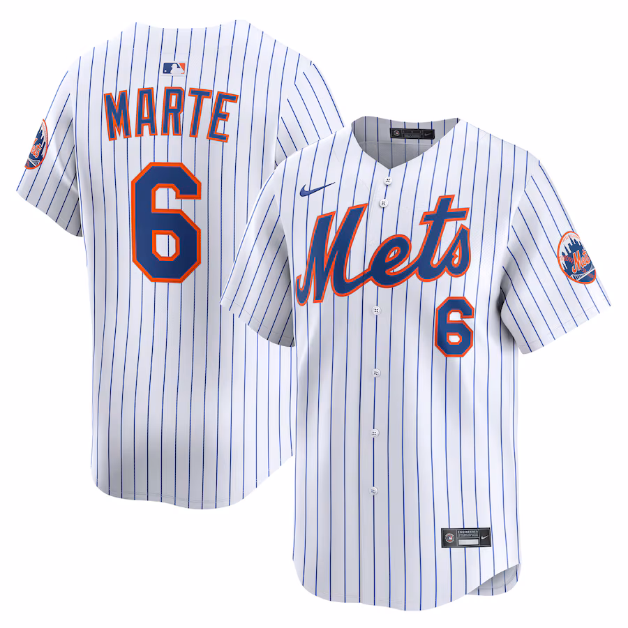 Men's New York Mets Starling Marte Nike White Alternate Limited Player Jersey - ujerseystore