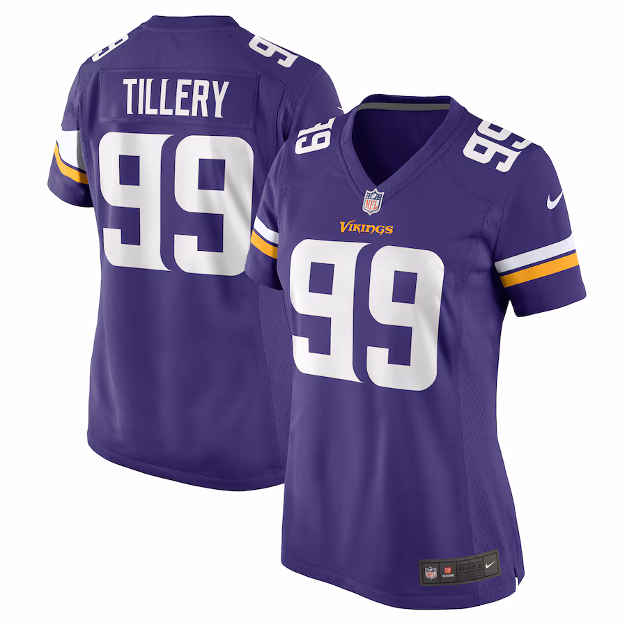 Women's Minnesota Vikings Jerry Tillery Nike Purple Game Jersey - ujerseystore