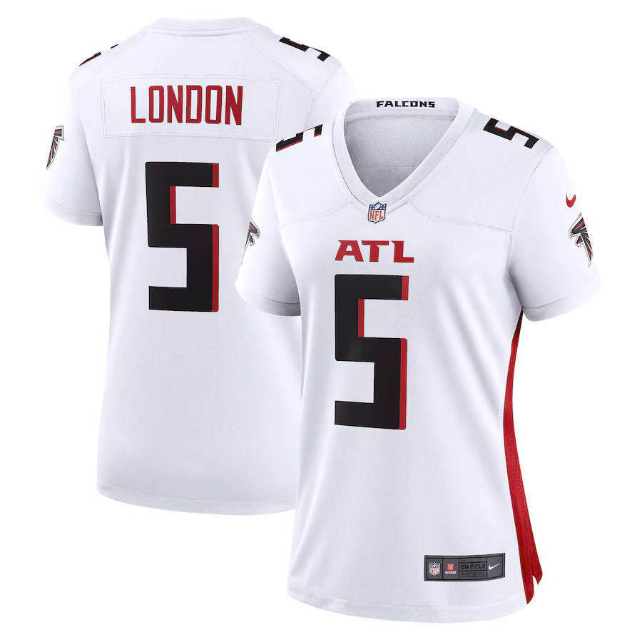Women's Atlanta Falcons Drake London Nike White Away Game Player Jersey - ujerseystore