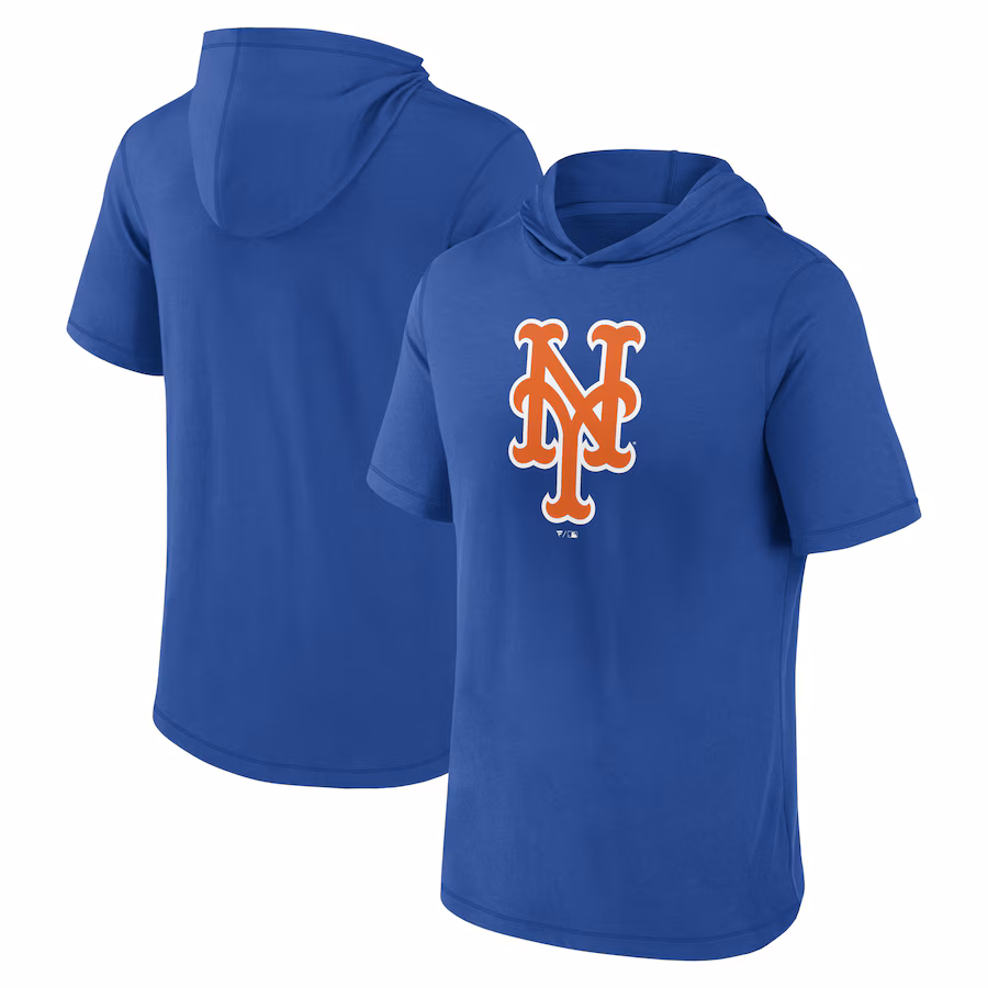 Men's New York Mets Fanatics Royal Short Sleeve Hoodie T-Shirt - ujerseystore