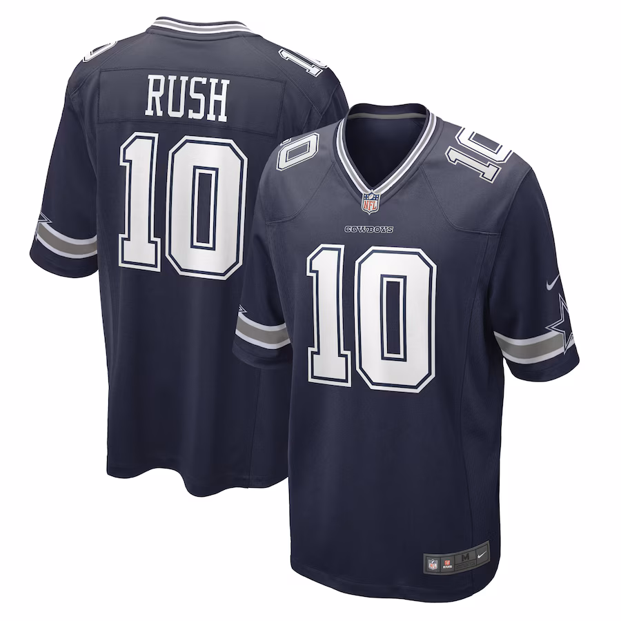 Men's Dallas Cowboys Cooper Rush Nike Navy Game Player Jersey - ujerseystore