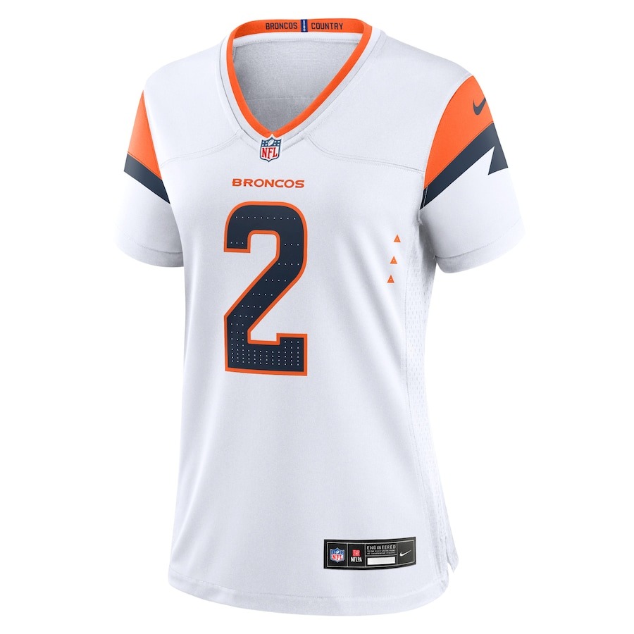 Women's Denver Broncos Patrick Surtain II Nike White Game Jersey - ujerseystore