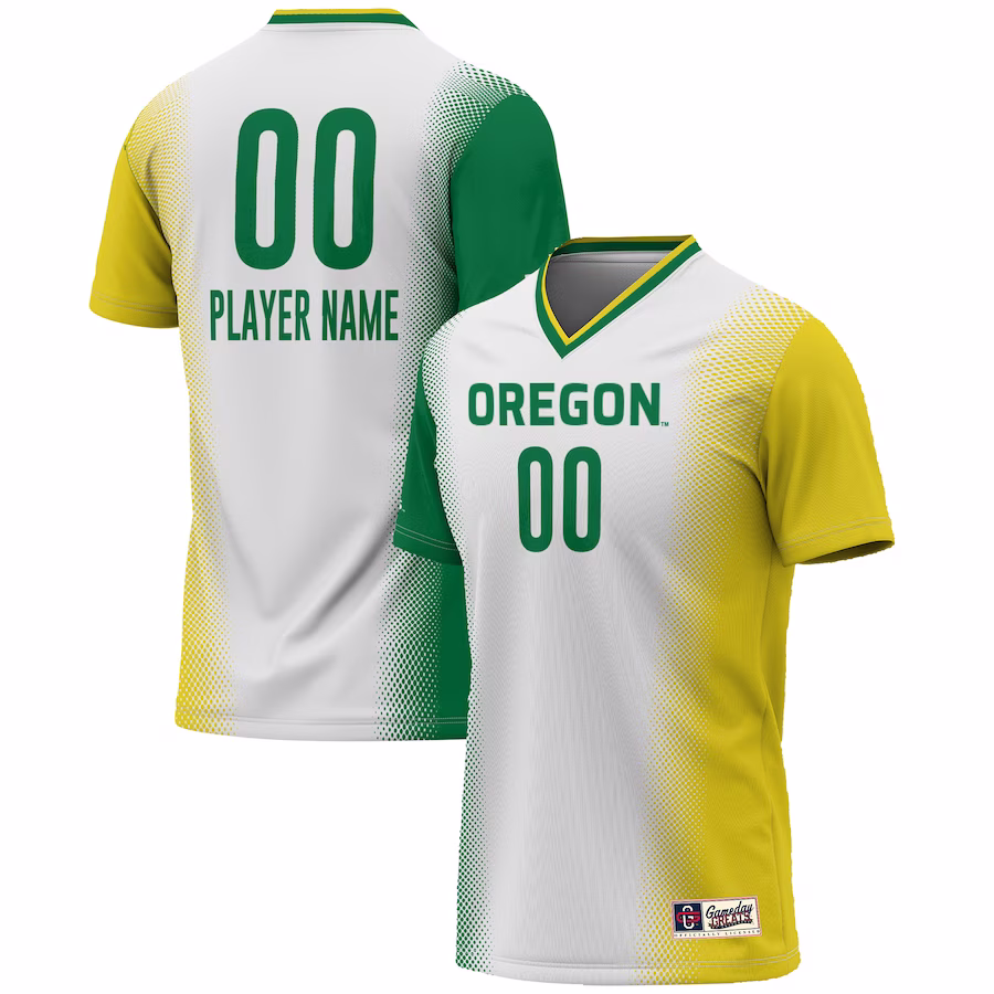 Oregon Ducks GameDay Greats Youth NIL Pick-A-Player Lightweight Women's Soccer Jersey - White - ujerseystore