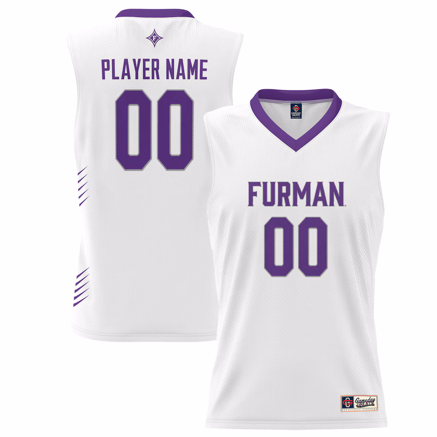 Furman Paladins GameDay Greats Youth NIL Pick-A-Player Lightweight Men's Basketball Jersey - White - ujerseystore