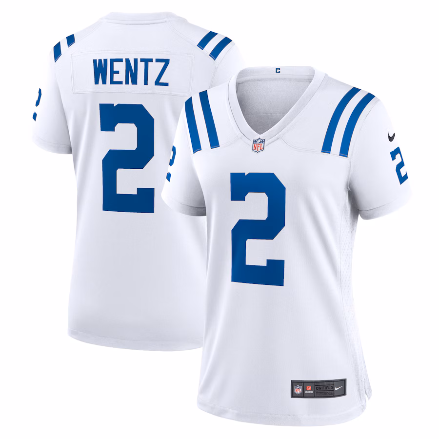 Women's Indianapolis Colts Carson Wentz Nike White Game Jersey - ujerseystore