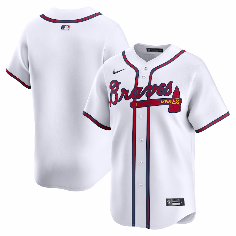Men's Atlanta Braves Nike White Home Limited Jersey - ujerseystore