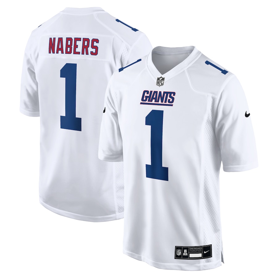 Men's New York Giants Malik Nabers Nike Tundra White Fashion Jersey - ujerseystore