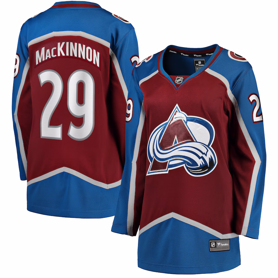 Women's Colorado Avalanche Nathan MacKinnon Fanatics Maroon Home Breakaway Player Jersey - ujerseystore