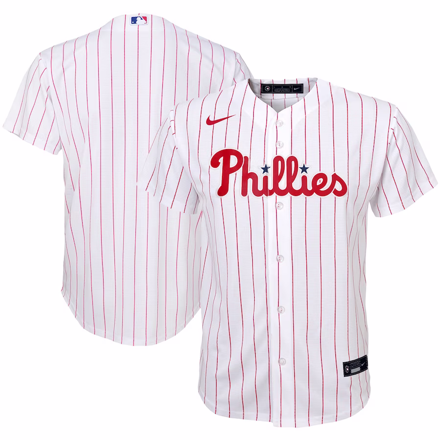 Youth Philadelphia Phillies Nike White Home Replica Team Jersey - ujerseystore