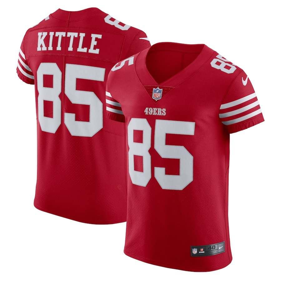Men's San Francisco 49ers George Kittle Nike Scarlet Vapor Elite Jersey - ujerseystore