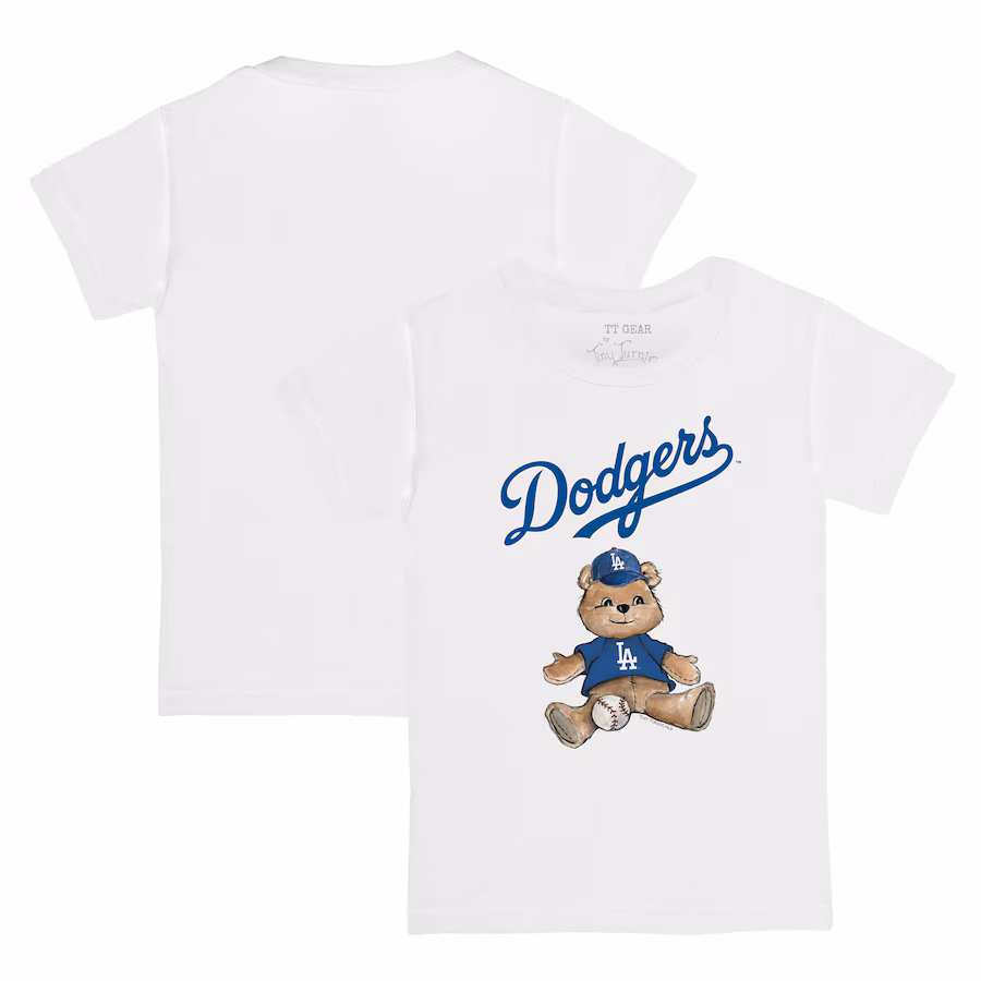 Youth Los Angeles Dodgers Tiny Turnip White Teddy Boy T-Shirt - ujerseystore
