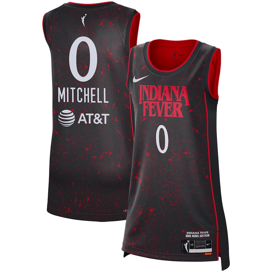 Women's Indiana Fever Kelsey Mitchell Nike Black 2021 Rebel Edition Victory Player Jersey - ujerseystore