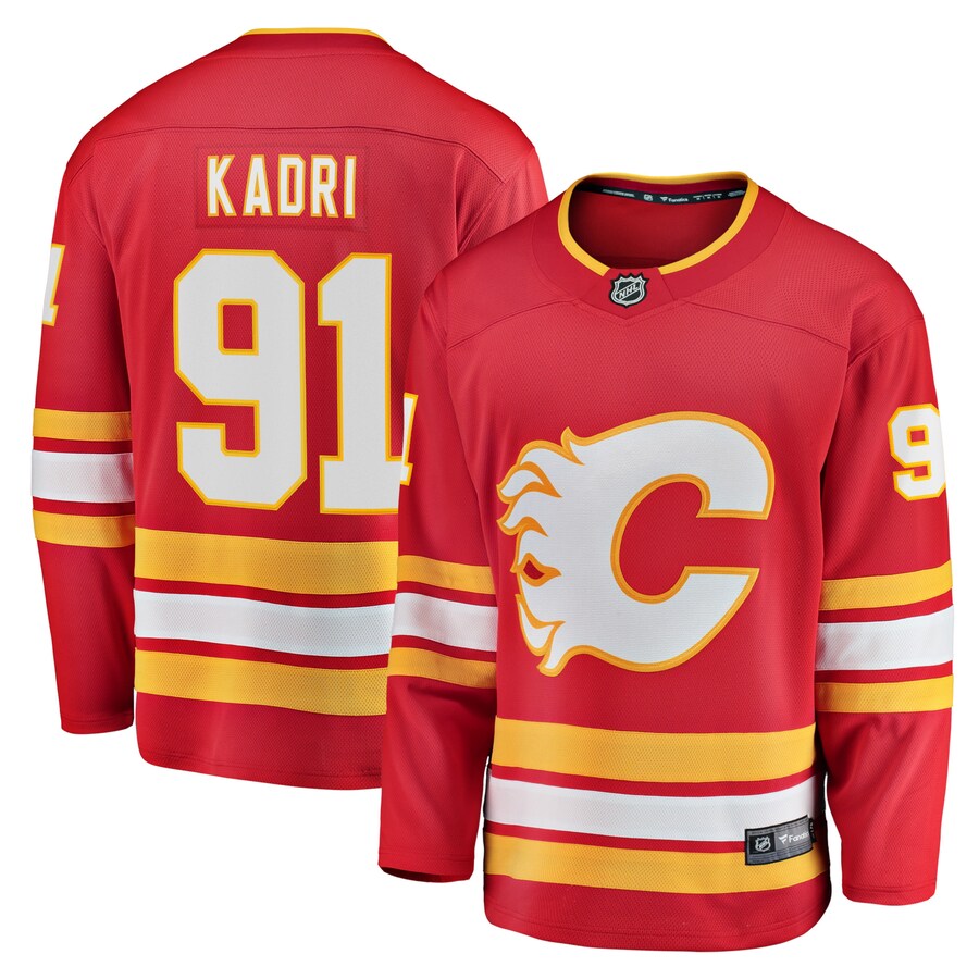 Men's Calgary Flames Nazem Kadri Fanatics Branded Red Home Breakaway Player Jersey - ujerseystore