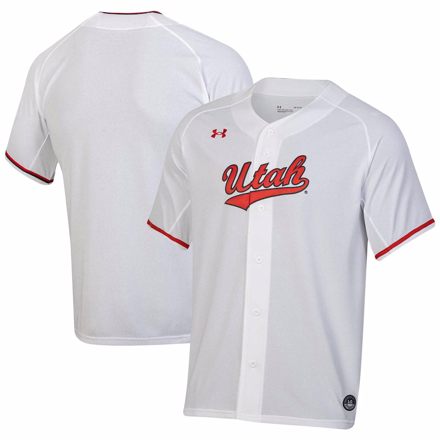 Utah Utes Under Armour Replica Baseball Jersey - White - ujerseystore