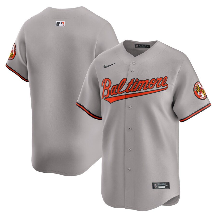 Men's Baltimore Orioles  Nike Gray Road Limited Jersey - ujerseystore