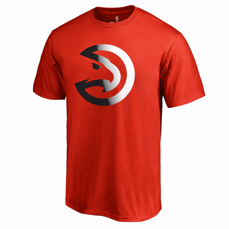 Men's Atlanta Hawks Red Gradient Logo T-Shirt - ujerseystore