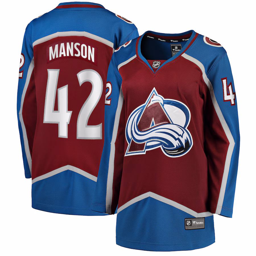 Women's Colorado Avalanche Josh Manson Fanatics Burgundy Home Breakaway Player Jersey - ujerseystore